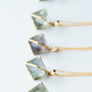 Rough Fluorite Necklace,raw Fluorite Necklace,rainbow Fluorite,fluorite Point Necklace,raw Crystal Jewelry,healing Crystal Necklace,fluorite