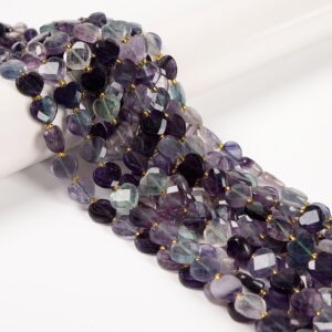Natural Rainbow Fluorite Faceted Heart Beads Size 12mm 15.5'' Strand Natural Rainbow Fluorite Faceted Heart Beads Size 12mm 15.5'' Strand