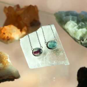Custom Rainbow Fluorite Pendant – Sterling Silver, Choose Your Stone
