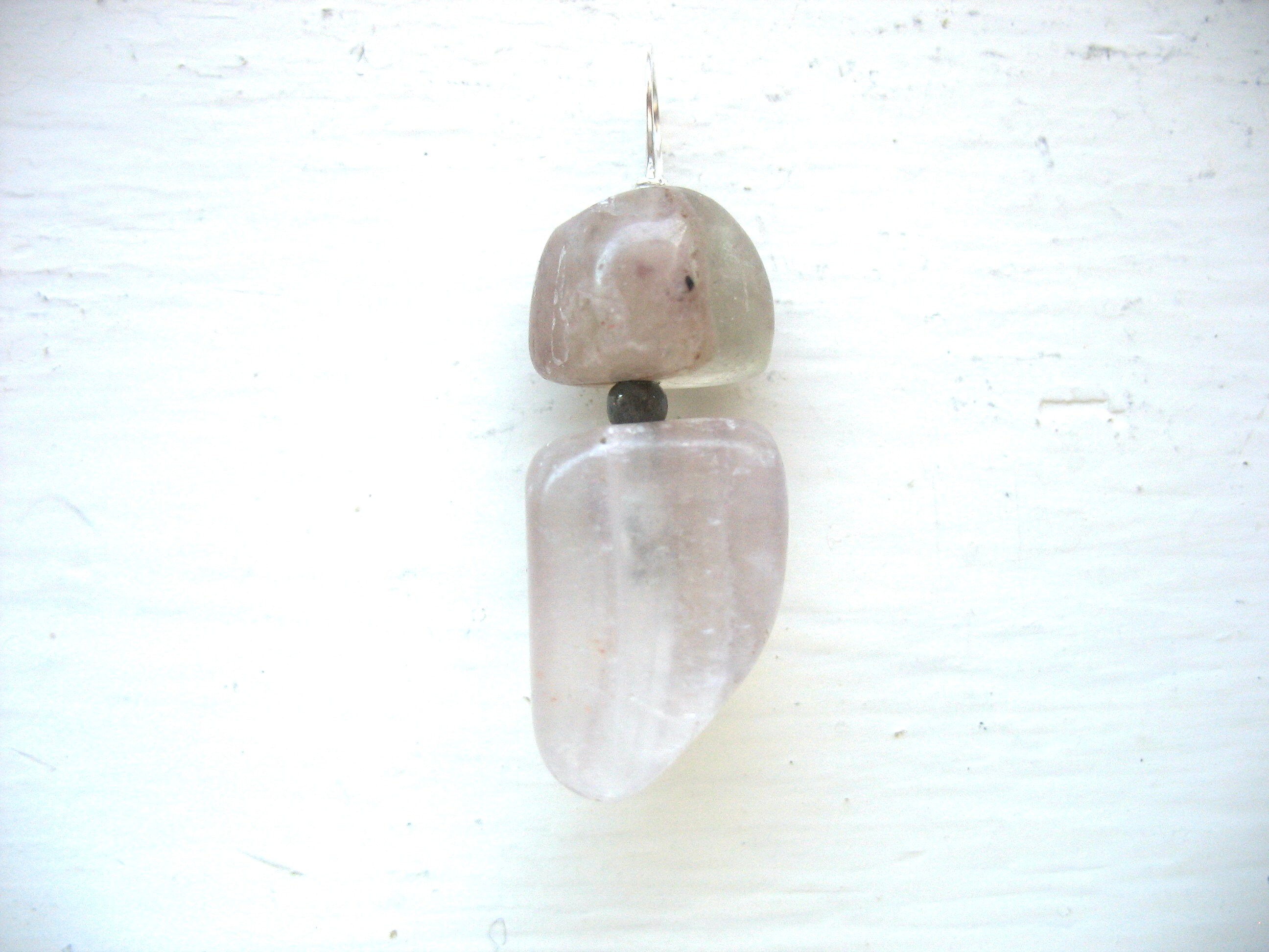 Rainbow Fluorite Gemstone Pendant Necklace Jewelry Handmade In Usa