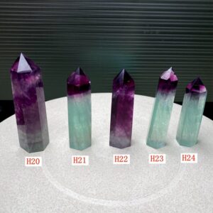 2.9"-3.7"natural Rainbow Fluorite Crystal Point,top Quality Hand Made Purple Green Blue Fluorite Tower Decor,reiki Healing Meditate Obelisk
