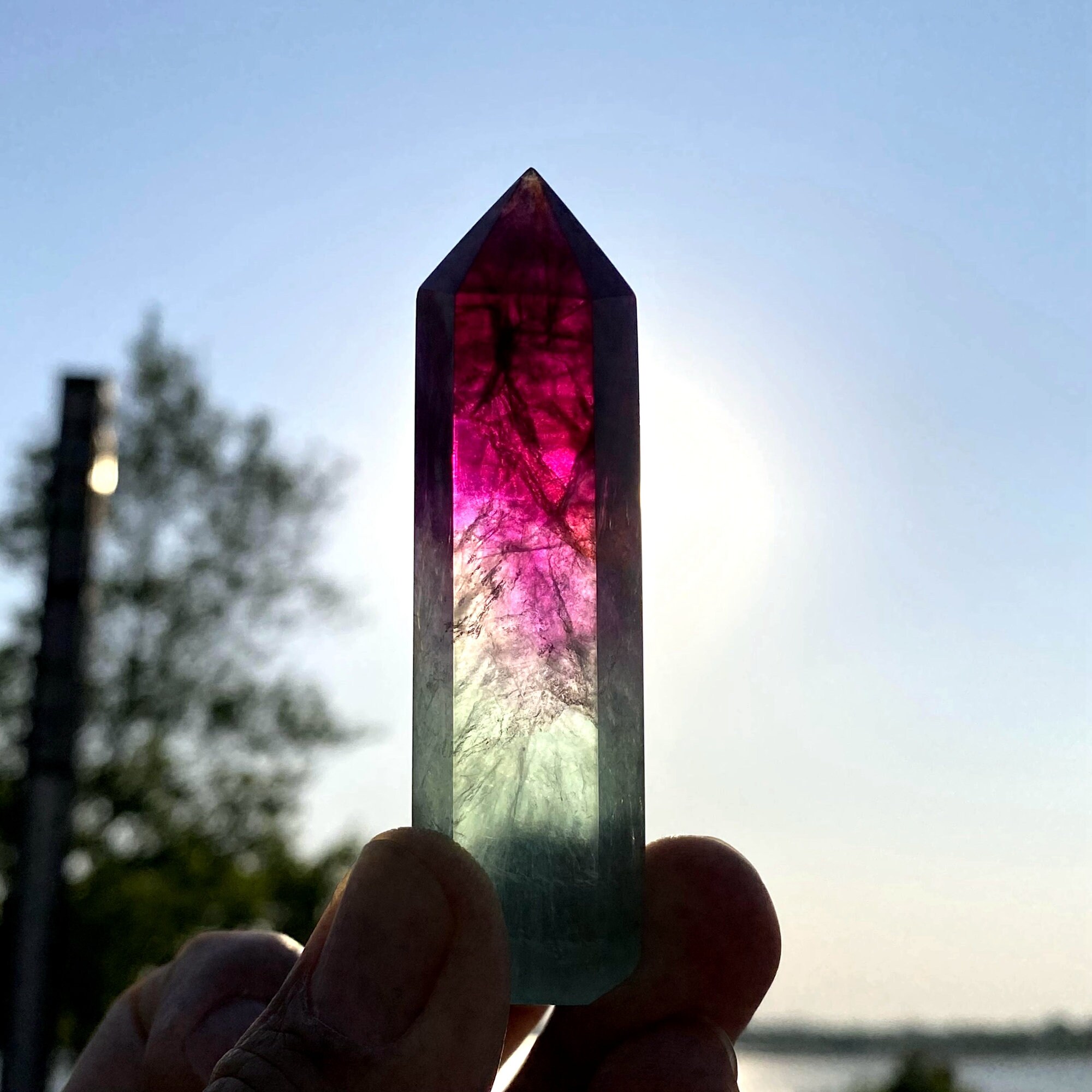 3.03"natural Rainbow Fluorite Crystal Point,top Quality Hand Made Multicolor Fluorite Tower Decor,reiki Heal Meditate Crystal Point/obelisk 3.03"natural Rainbow Fluorite Crystal Point,top Quality Hand Made Multicolor Fluorite Tower Decor,reiki Heal Meditate Crystal Point/obelisk