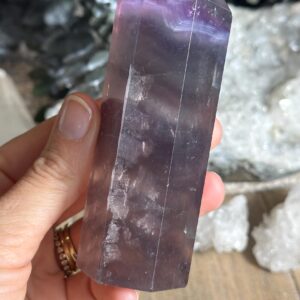 Dark Purple Rainbow Fluorite Tower