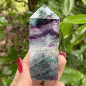 Rainbow Fluorite Point, Rainbow Fluorite Tower, Rainbow Fluorite, 3.6”