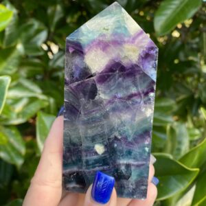 Rainbow Fluorite Point, Rainbow Fluorite Tower, Rainbow Fluorite, 4.5”