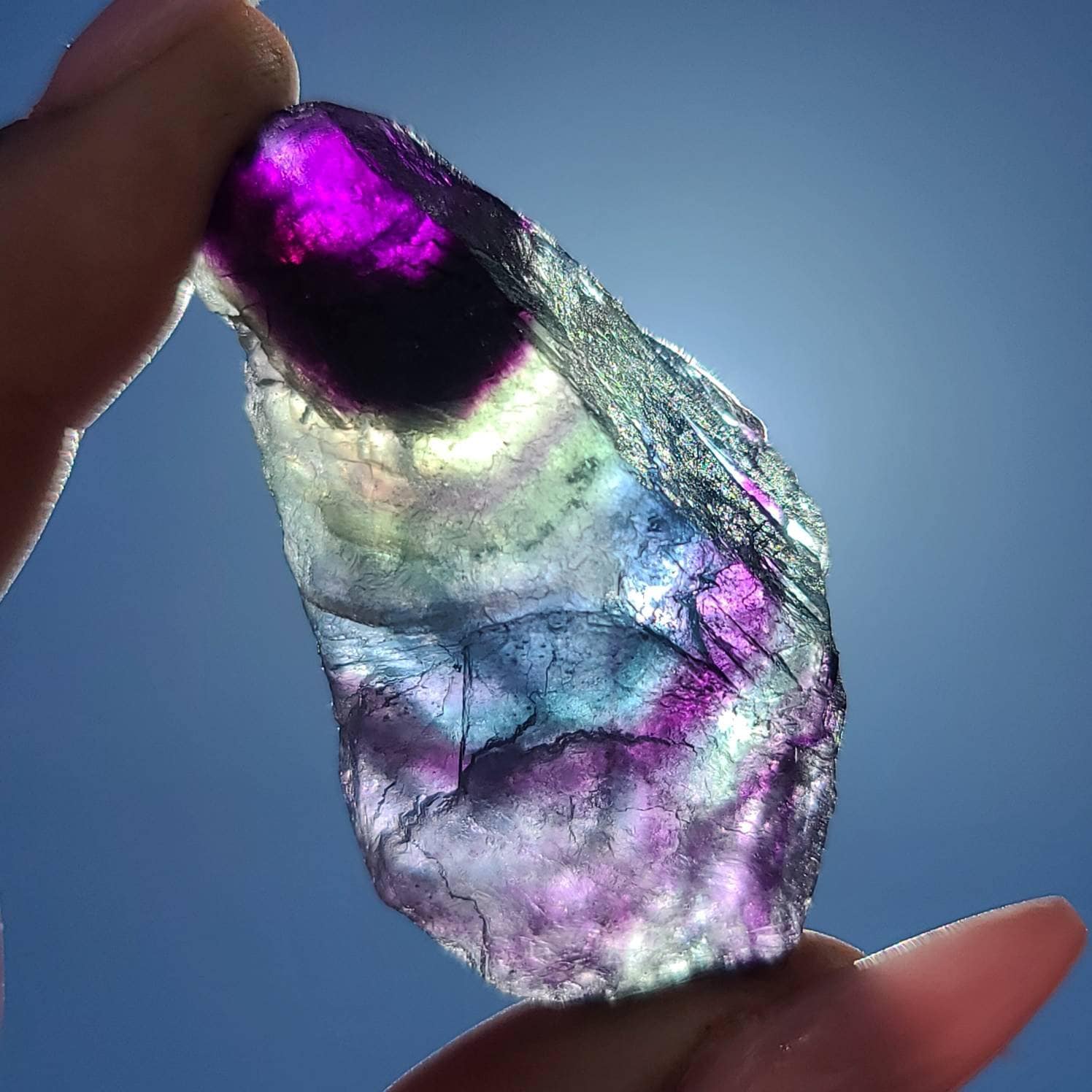 Rough Rainbow Fluorite Chunks, Choose Bag Size, Large Raw Purple, Green, And Blue Crystals For Decor Or Crystal Grids Rough Rainbow Fluorite Chunks, Choose Bag Size, Large Raw Purple, Green, And Blue Crystals For Decor Or Crystal Grids