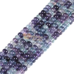 6mm Rainbow Fluorite rondelle loose gemstone beads DIY jewelry making bead 15"