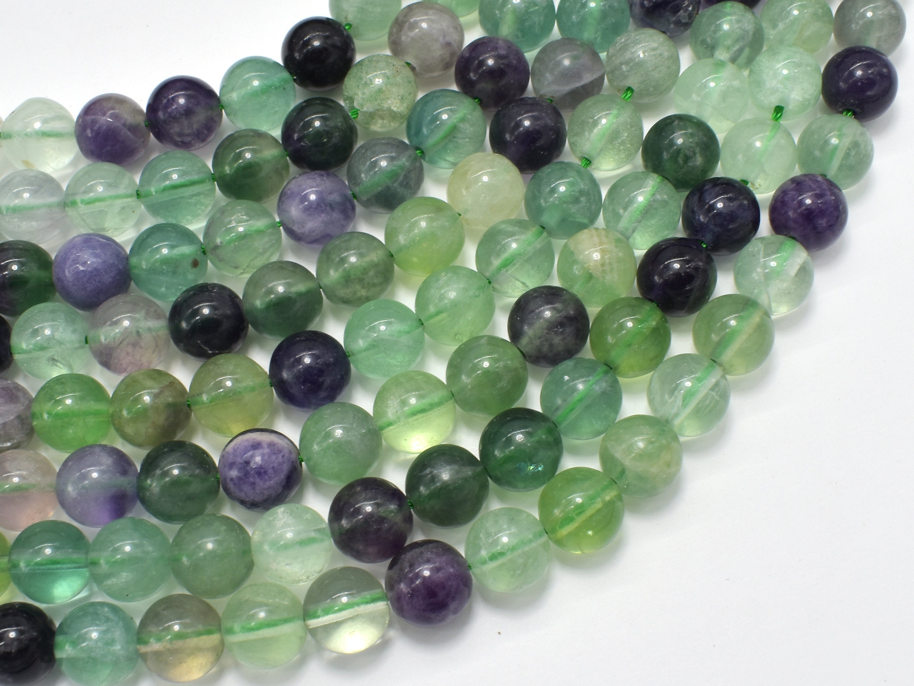 Fluorite, Rainbow Fluorite, 8mm, Round Beads, 15.5 Inch, Full Strand, Approx. 47 Beads, Hole 1mm (224054023) Fluorite, Rainbow Fluorite, 8mm, Round Beads, 15.5 Inch, Full Strand, Approx. 47 Beads, Hole 1mm (224054023)