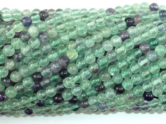 Fluorite Beads, Rainbow Fluorite, 4mm(4.2mm) Round Beads, 15 Inch, Approx. 96 Beads, Hole 0.8mm (224054024)