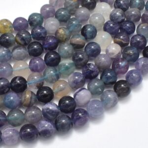 Fluorite Beads, Rainbow Fluorite, 8mm, Round Beads, 15 Inch, Full strand, Approx. 47 beads, Hole 1mm (224054029) Fluorite Beads, Rainbow Fluorite, 8mm, Round Beads, 15 Inch, Full strand, Approx. 47 beads, Hole 1mm (224054029)