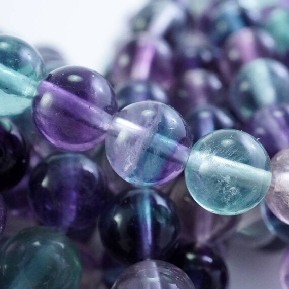 Rainbow Fluorite Beads (premium)(round)(smooth)(6mm)(8mm)(10mm)(16"strand)