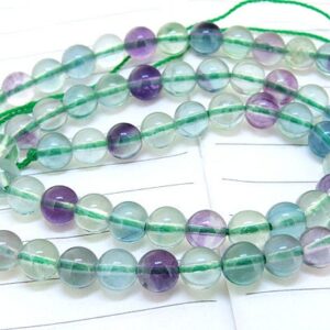Rainbow Fluorite Crystal Beads: 6mm Round Gemstone Strand - 15" Rainbow Fluorite Crystal Beads: 6mm Round Gemstone Strand - 15"