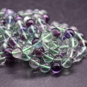 Grade Aaa Rainbow Fluorite Round Beads - 8mm - 14" Strand - Natural Gemstone Beads For Jewellery Making | Crystal Beads Grade Aaa Rainbow Fluorite Round Beads - 8mm - 14" Strand - Natural Gemstone Beads For Jewellery Making | Crystal Beads