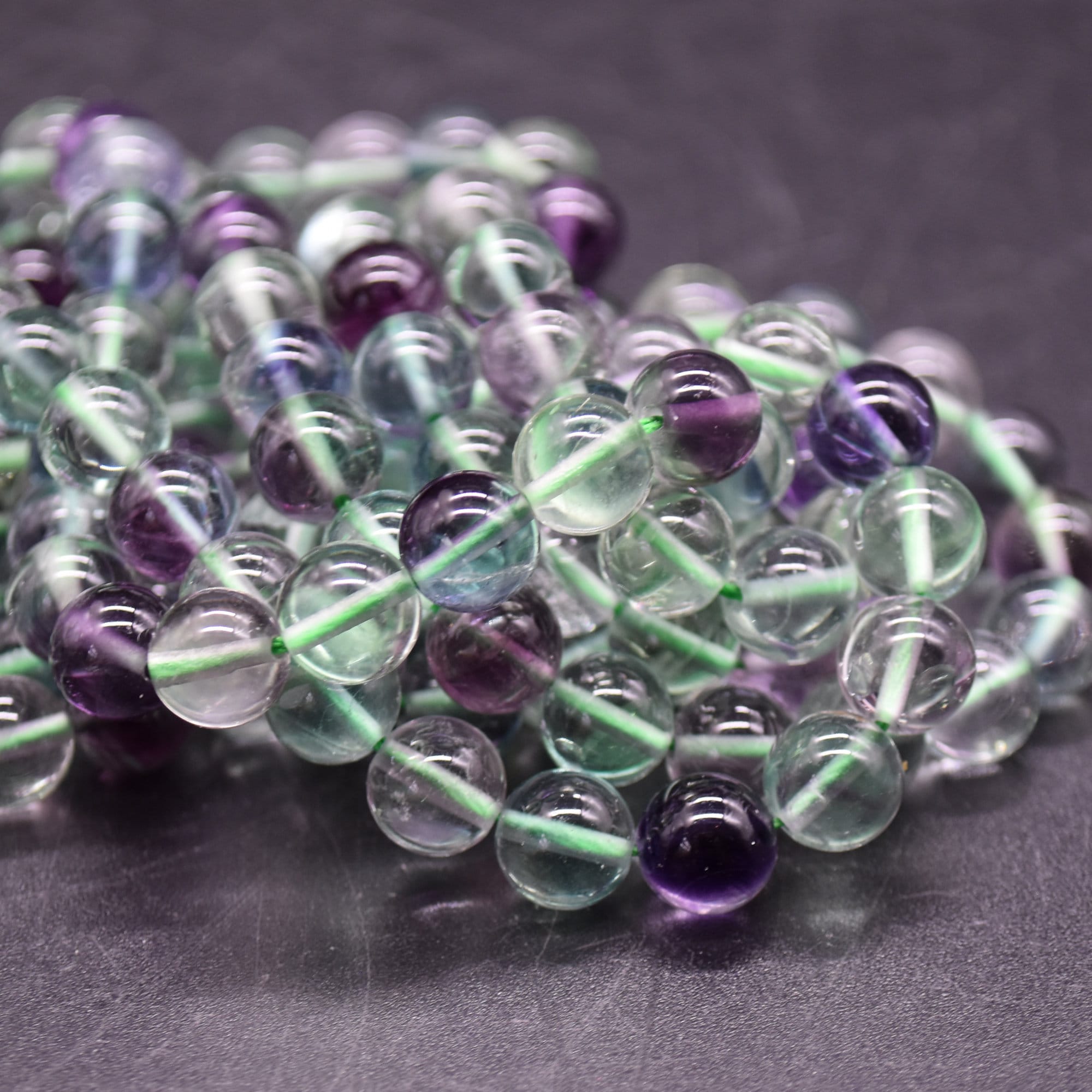 Grade Aaa Rainbow Fluorite Round Beads - 8mm - 14" Strand - Natural Gemstone Beads For Jewellery Making | Crystal Beads Grade Aaa Rainbow Fluorite Round Beads - 8mm - 14" Strand - Natural Gemstone Beads For Jewellery Making | Crystal Beads