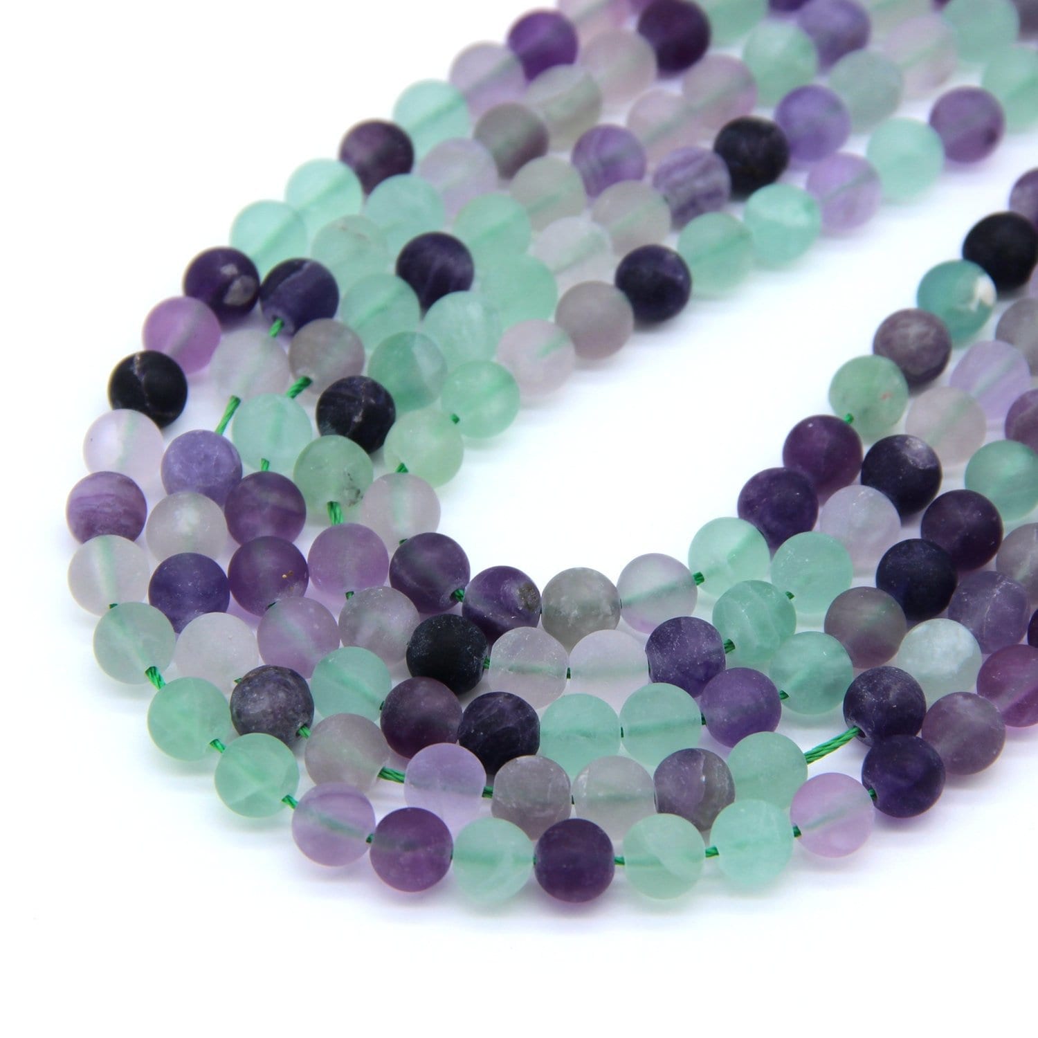 Matte Fluorite Round Beads 6mm 8mm 10mm, Natural Rainbow Fluorite Gemstone Beads, Green And Purple Fluorite Beads, Frost Fluorite Wholesale Matte Fluorite Round Beads 6mm 8mm 10mm, Natural Rainbow Fluorite Gemstone Beads, Green And Purple Fluorite Beads, Frost Fluorite Wholesale