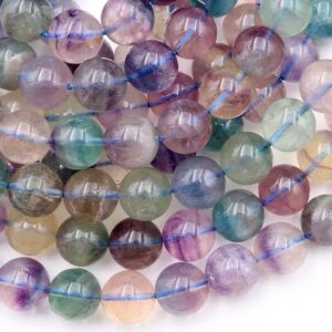 Natural Rainbow Fluorite Beads 6mm 8mm 10mm 12mm Round Soft Purple Green Gemstone 15.5" Strand Natural Rainbow Fluorite Beads 6mm 8mm 10mm 12mm Round Soft Purple Green Gemstone 15.5" Strand