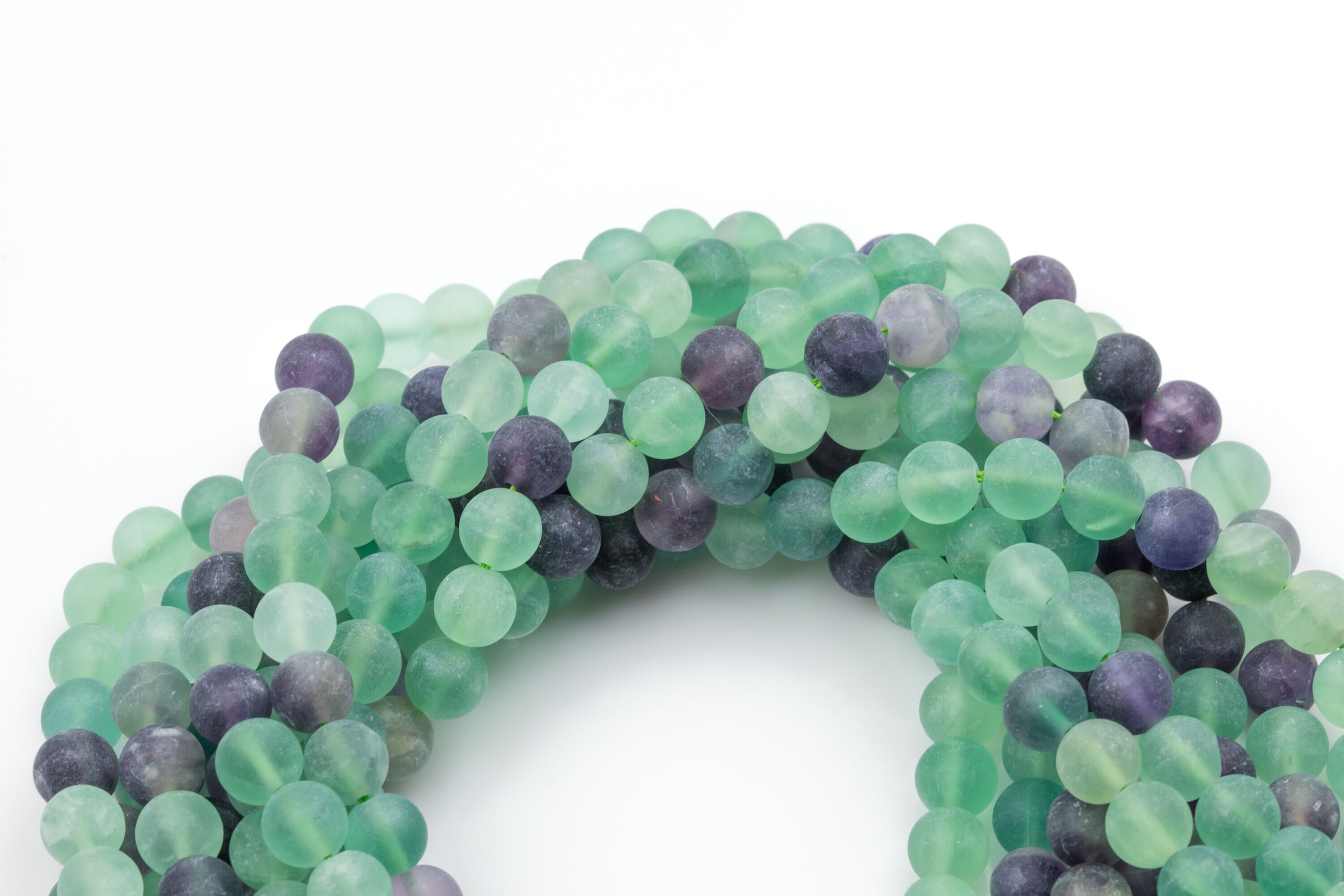 Natural Rainbow Fluorite Beads Grade Aaa Intense Color Matte Round - Full Strand 15.5 Inch - 4mm 6mm 8mm 10mm Or 12mm Beads Gemstone Beads