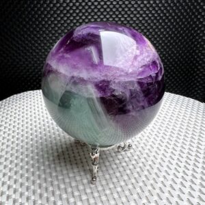 3.27"natural Rainbow Fluorite Large Ball,top Quality Polished Purple Green Fluorite Sphere,meditate Crystal Big Ball,reiki Heal Crystal Gift