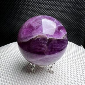 3.58"Natural Rainbow Fluorite Large Ball,TOP Quality Polished Purple Green Fluorite Sphere,Meditate Crystal Big Ball,Reiki Heal Crystal Gift