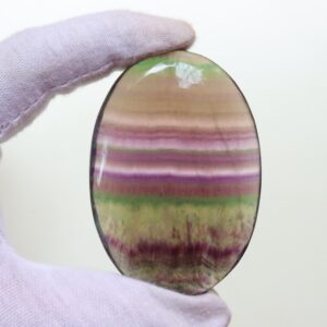 Aaa+ Rainbow Fluorite Palmstone, Polished Healing Crystal