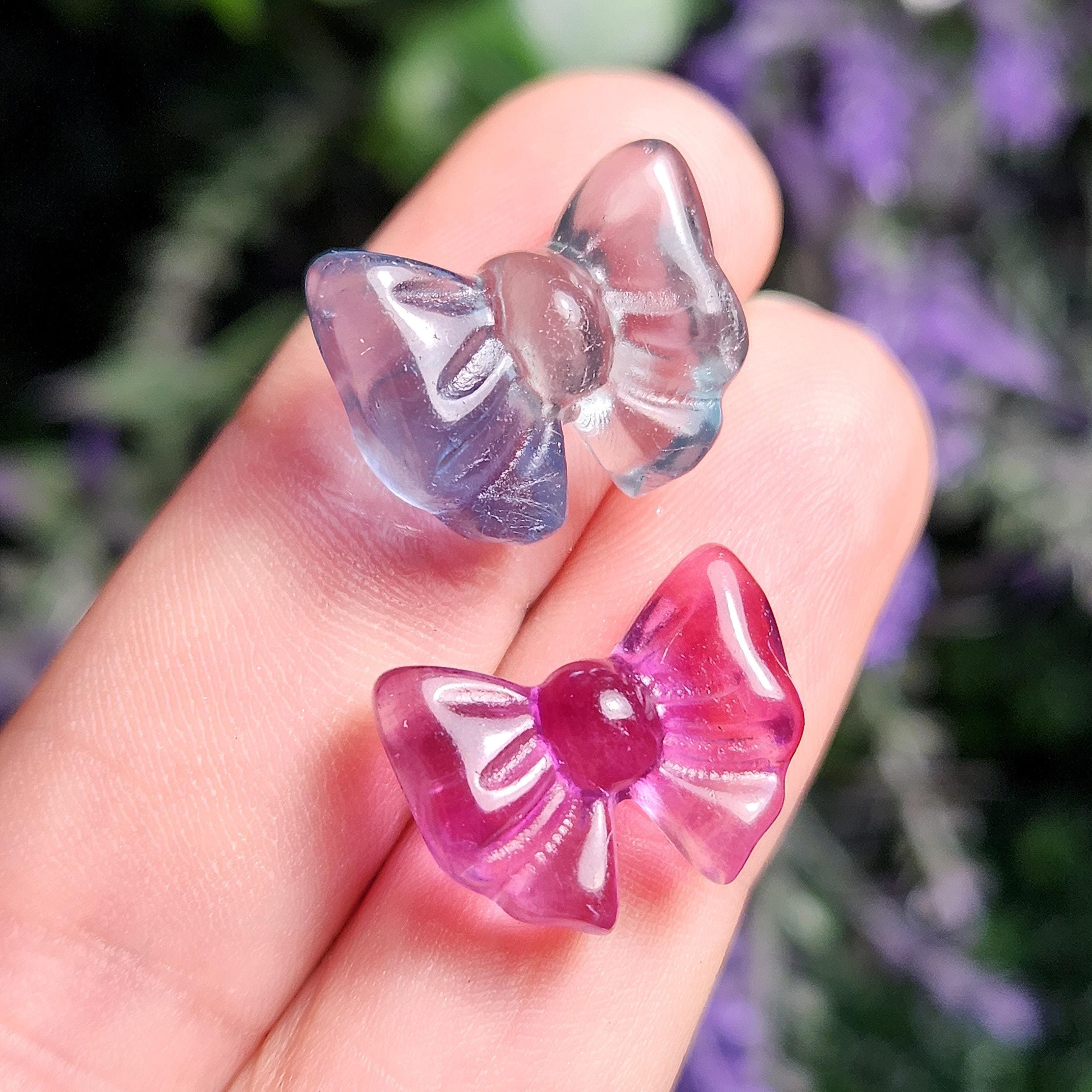 Rainbow Fluorite Bow Carving: Polished Fluorite Crystal Rainbow Fluorite Bow Carving: Polished Fluorite Crystal