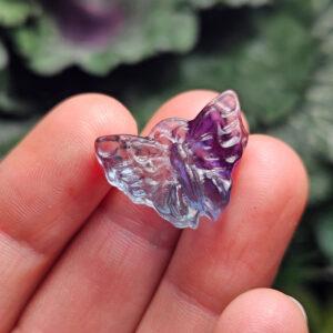 Rainbow Fluorite Butterfly Carving: Polished Crystal (18mm)