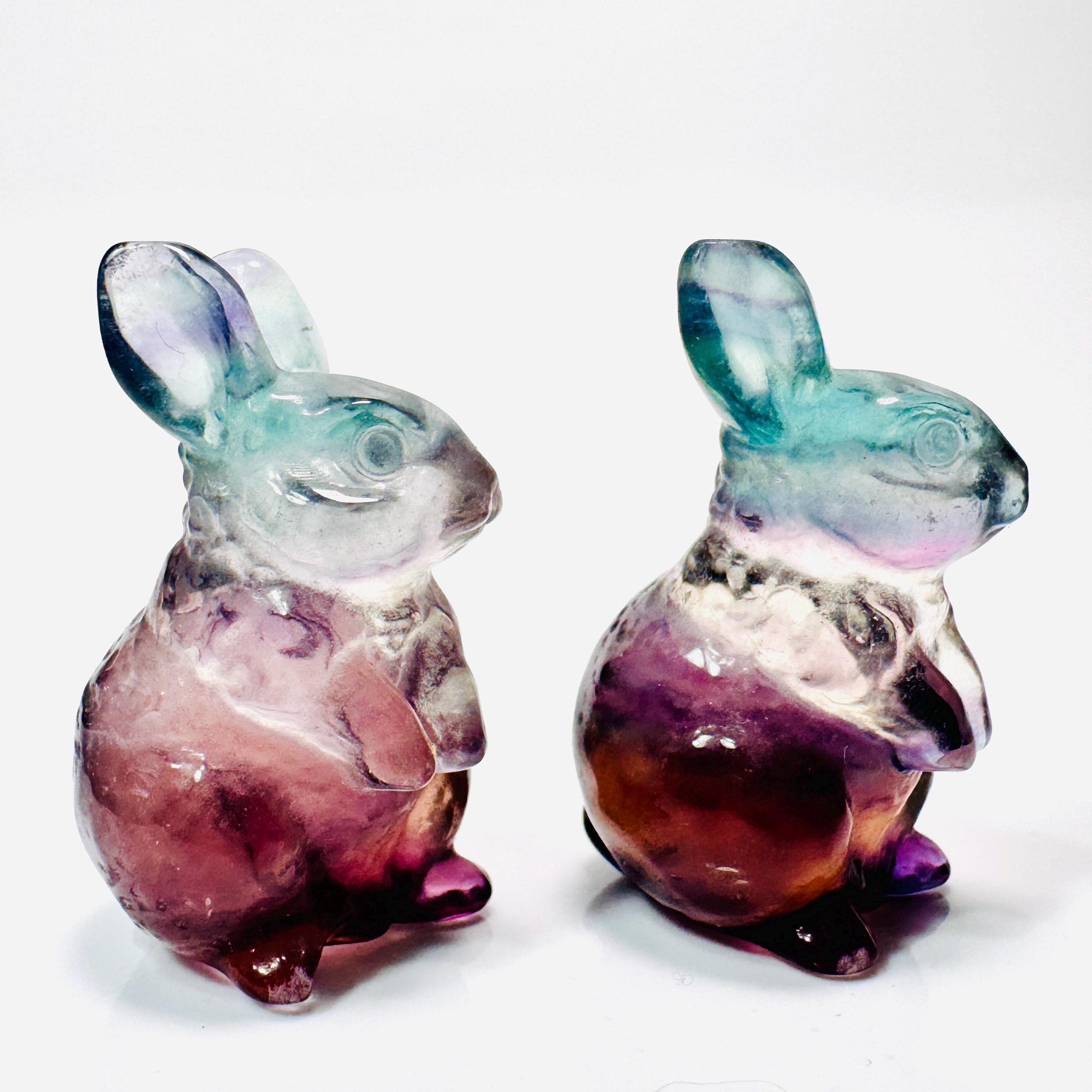 Crystal Rabbits | Rainbow Fluorite Rabbit Crystals | Bunny Rabbit Figurine | Crystal Bunny | Easter Bunny Crystal | Fluorite Rabbit Crystal Rabbits | Rainbow Fluorite Rabbit Crystals | Bunny Rabbit Figurine | Crystal Bunny | Easter Bunny Crystal | Fluorite Rabbit