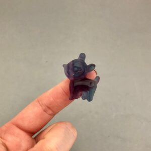 Rainbow Fluorite Fawn Deer Crystal Carving (1 1/8") for Animal Spirit Guide Messages, Deer Lovers, Altars, Gracefulness, Metaphysical Crytal