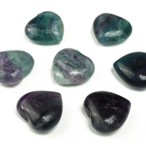 Fluorite Heart Gemstone – Rainbow Fluorite Gemstone –Natural Gemstone – Loose Heart Fluorite Gemstone – 4cm - HE1239