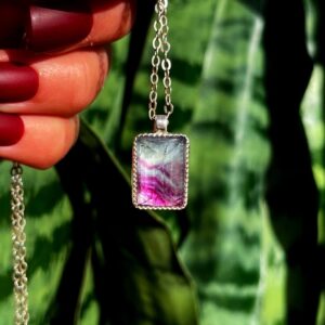 Rainbow Fluorite Ring (any Size) - In Sterling Silver For Discovering Your Soul Purpose - Heart Chakra Stone - Fluorite Crystal