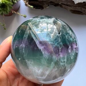 Rainbow Fluorite Sphere, 6cm Crystal Ball