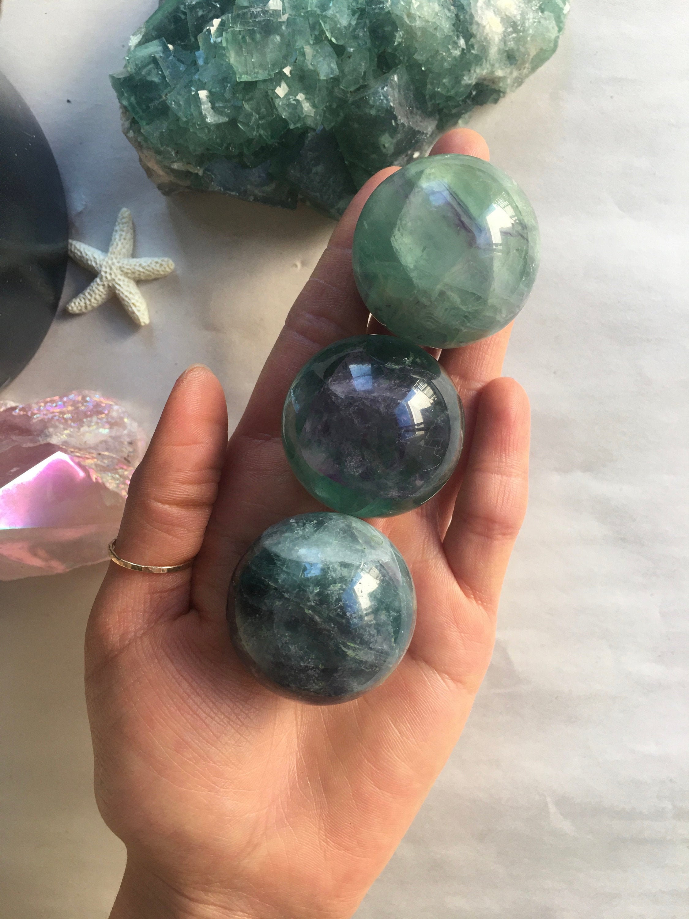 Rainbow Fluorite Sphere, Crystal Healing