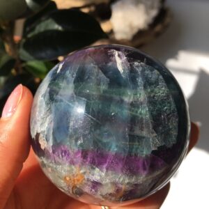 Rainbow Fluorite Sphere, 6.5cm Crystal Healing Stone