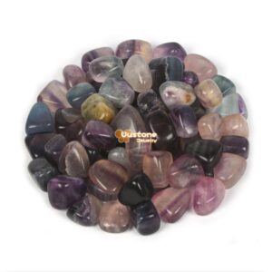 100 Grams Rainbow Fluorite Tumbled Polished Natural Crystal Healing Pocket Stones Rock Collection