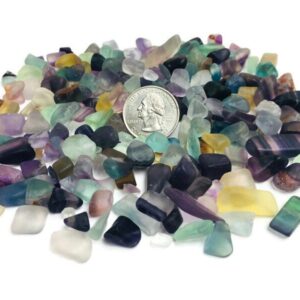 Tumbled Rainbow Fluorite Crystal: Polished Gemstone Lot (225G)