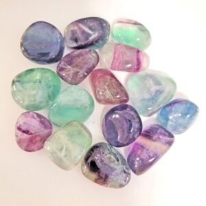Rainbow Fluorite Crystal Tumble Stone • Ethically Sourced