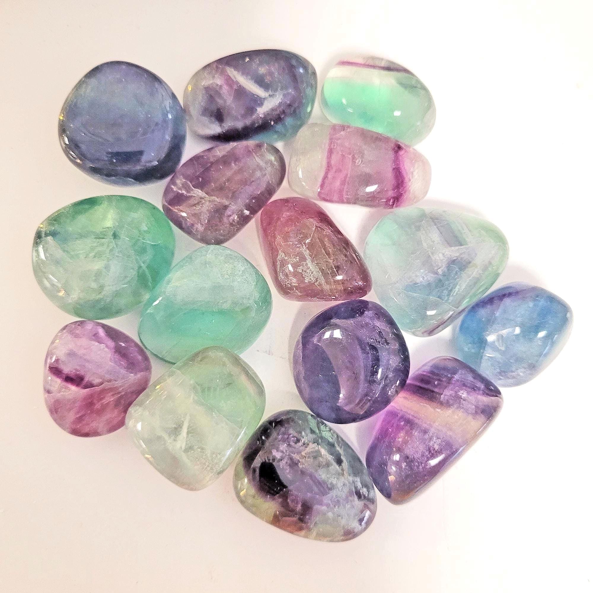 Rainbow Fluorite Crystal Tumble Stone • Ethically Sourced