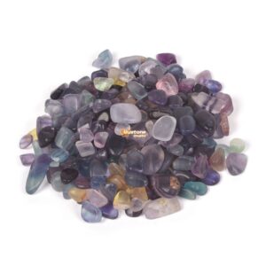 Frosted Rainbow Fluorite Gemstone Polished Chips Crushed Tumbled Stone Crystal Healing Embellishments 100 Grams