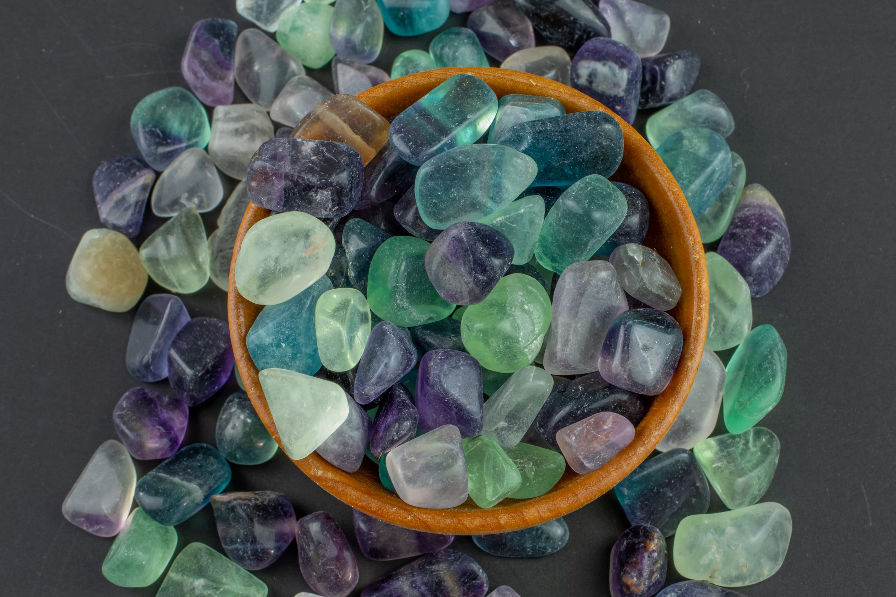 Rainbow Fluorite Tumbled Stone - .5-0.8 Size Rainbow Fluorite Tumbled Stone - .5-0.8 Size