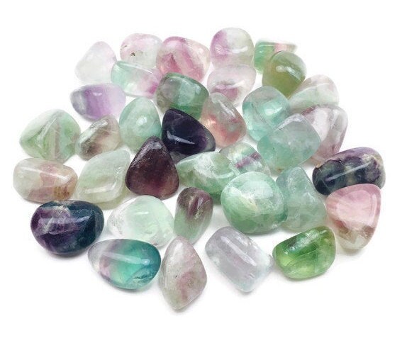 Rainbow Fluorite Tumbled Stone: Polished Gemstone Crystal (15-30mm)