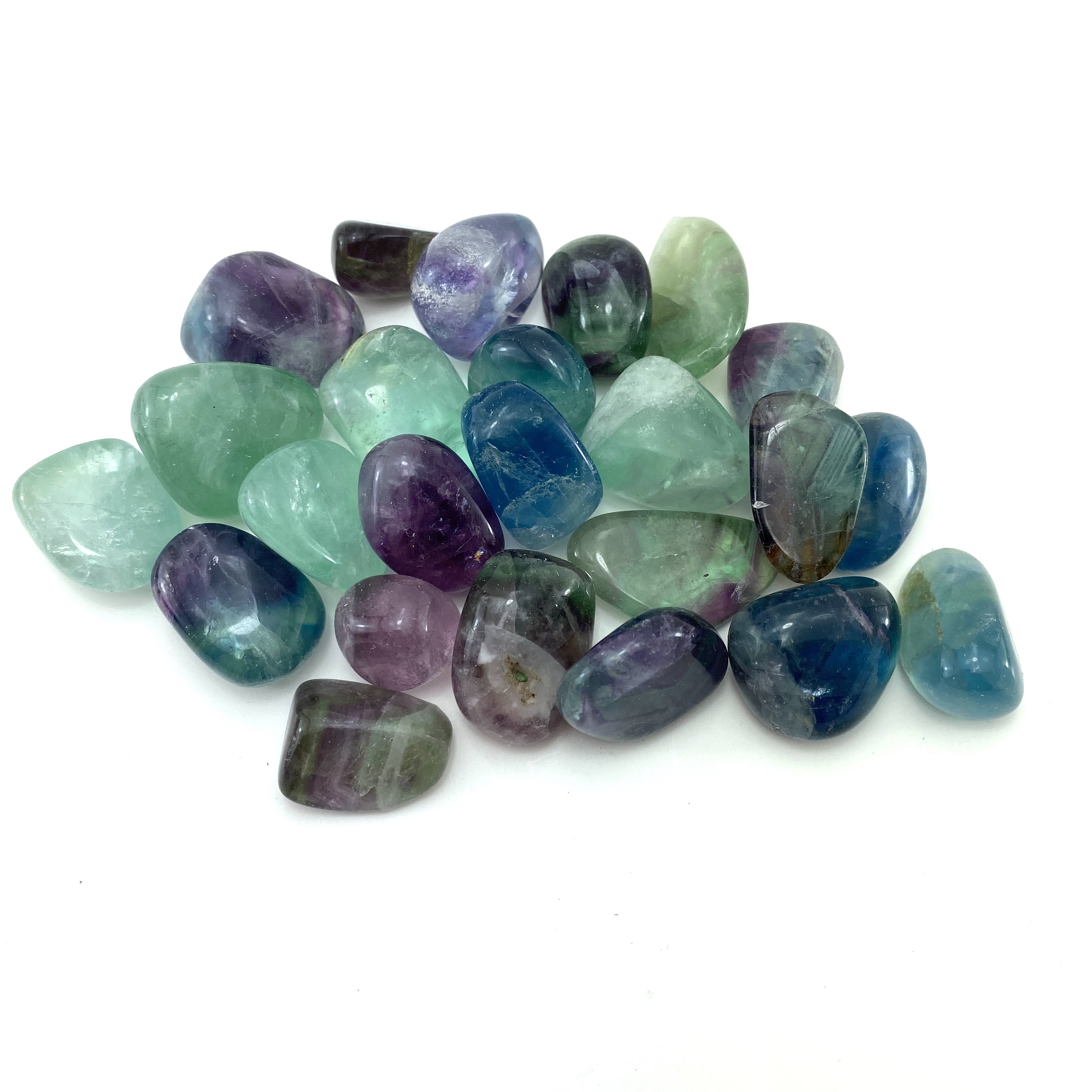 Rainbow Fluorite Tumble, Tumbled Fluorite, Polished Fluorite, T-21
