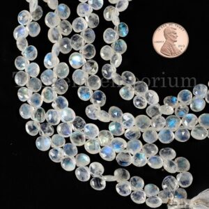 Rainbow Moonstone Beads, 8-9 mm Rainbow Moonstone Briolettes, Moonstone Faceted Heart, Heart Briolette, Moonstone Beads Rainbow Moonstone Beads, 8-9 mm Rainbow Moonstone Briolettes, Moonstone Faceted Heart, Heart Briolette, Moonstone Beads