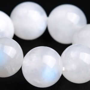 10MM Rainbow Moonstone Beads Bracelet India Grade AA Genuine Natural Round Gemstone 7.5" (118565h-4040)