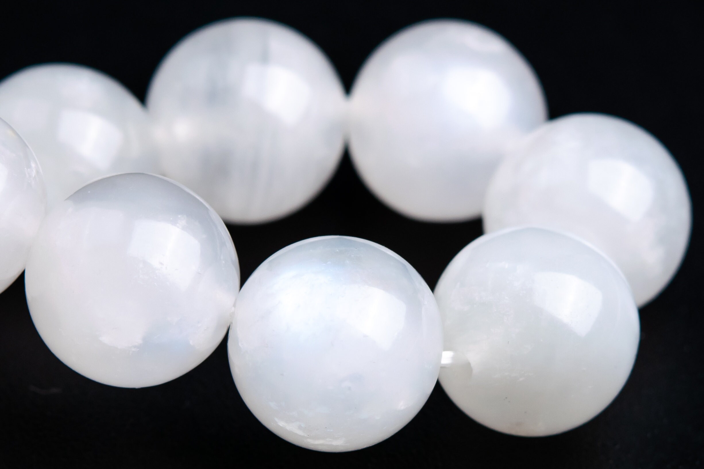 11mm Rainbow Moonstone Beads Bracelet India Grade A+ Genuine Natural Round Gemstone 8" (118562h-4040) 11mm Rainbow Moonstone Beads Bracelet India Grade A+ Genuine Natural Round Gemstone 8" (118562h-4040)