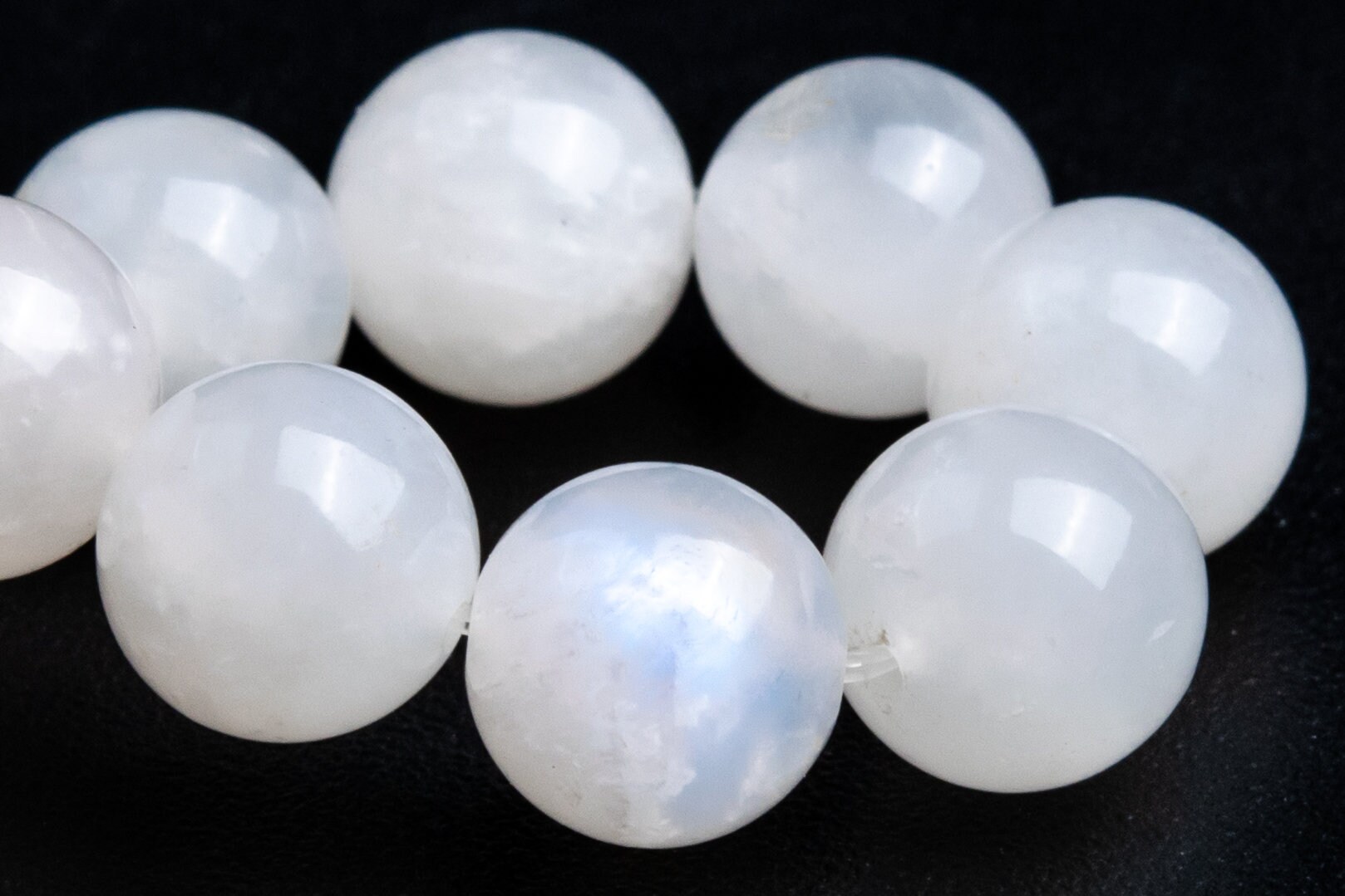 7-8mm Rainbow Moonstone Beads Bracelet Grade A+ Genuine Natural Round Gemstone 7" Bulk Lot Options (118273h-2588)
