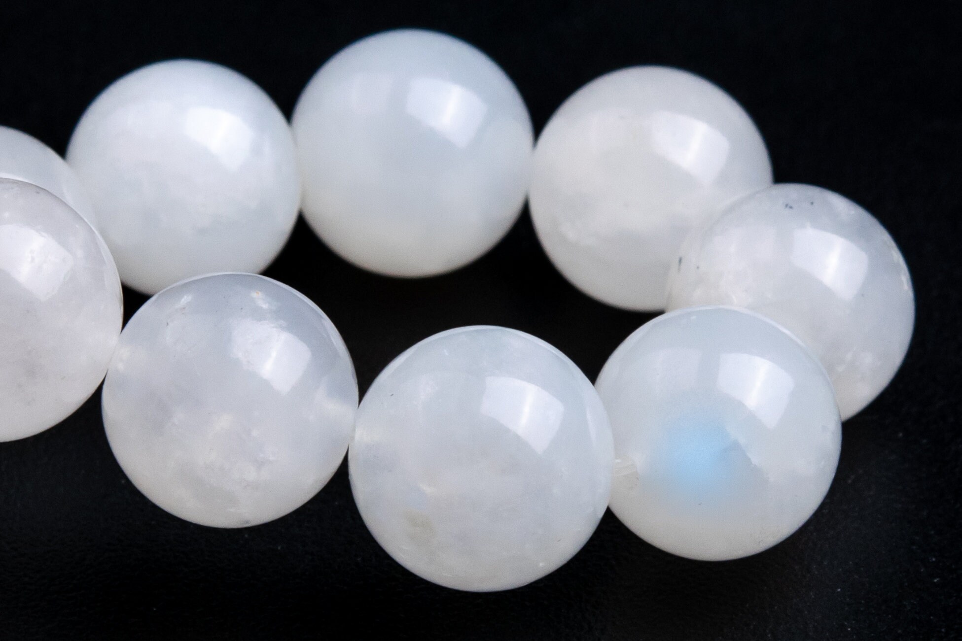8-9mm Rainbow Moonstone Beads Bracelet Grade A+ Genuine Natural Round Gemstone 7" Bulk Lot Options (118267h-4090)