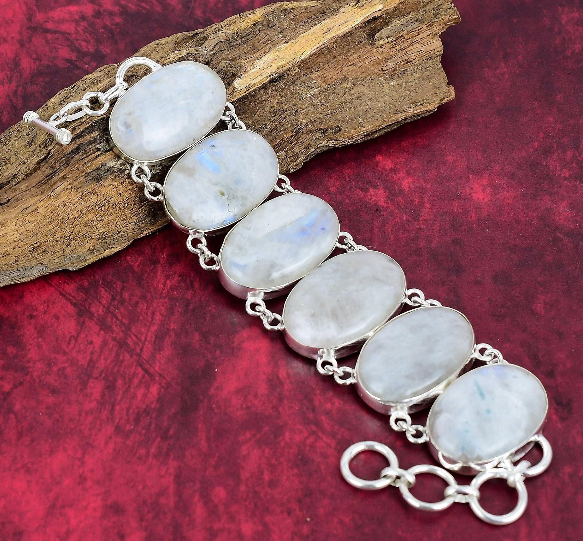 Rainbow Moonstone Bracelet, 925 Sterling Silver Bracelet, Adjustable Chain Bracelet, Gemstone Bracelet, Handmade Jewelry, Easter Gift Rainbow Moonstone Bracelet, 925 Sterling Silver Bracelet, Adjustable Chain Bracelet, Gemstone Bracelet, Handmade Jewelry, Easter Gift