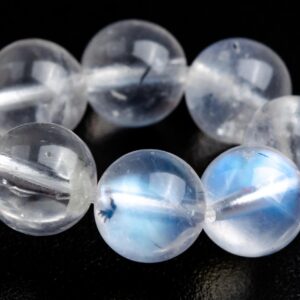 Rainbow Moonstone Beads 6.5"/7"/8" Bracelet Genuine Natural Round Gemstone Beads