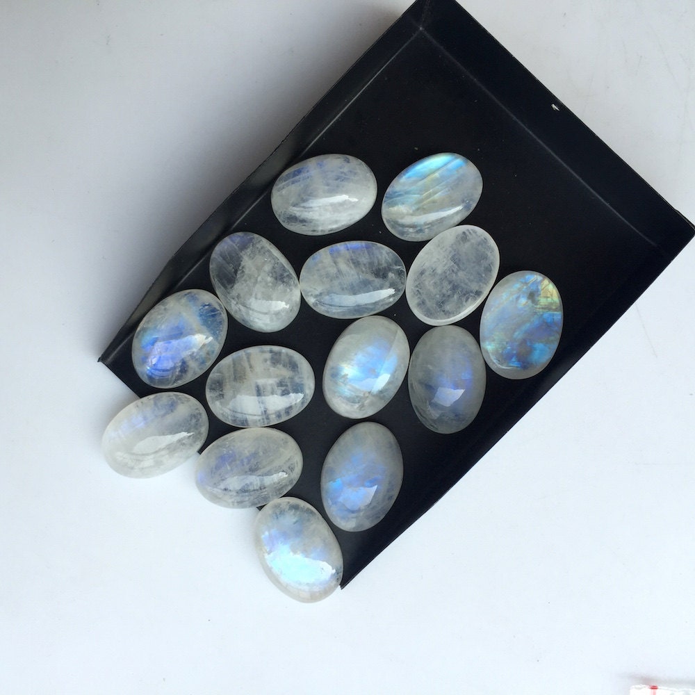 10 Pcs Calibrated Oval Shaped Smooth Rainbow Moonstone Gemstone Loose Flat Back Cabochons, Choose From 15 Sizes 5mm To 18mm, Sku-ms26 10 Pcs Calibrated Oval Shaped Smooth Rainbow Moonstone Gemstone Loose Flat Back Cabochons, Choose From 15 Sizes 5mm To 18mm, Sku-ms26