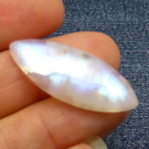 22.940 Carats Rainbow Moonstone Cabochon Blue Schiller Reflective Translucent Jewelry Designer Hand Made One Of A Kind Rare
